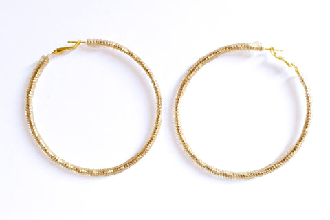 XL JELLIE HOOP EARRINGS LA REUNION JEWELRY