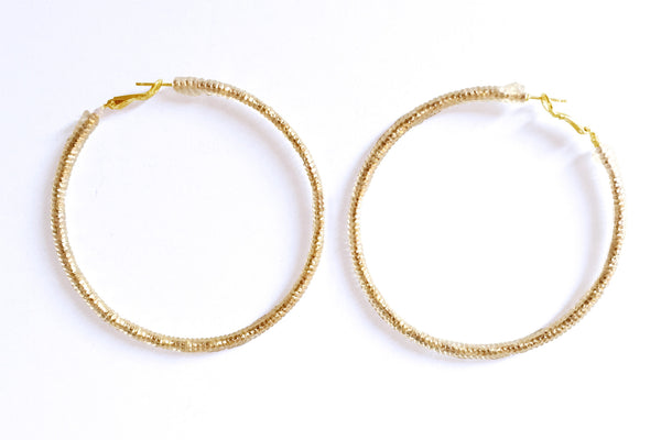LG JELLIE HOOP EARRINGS LA REUNION JEWELRY