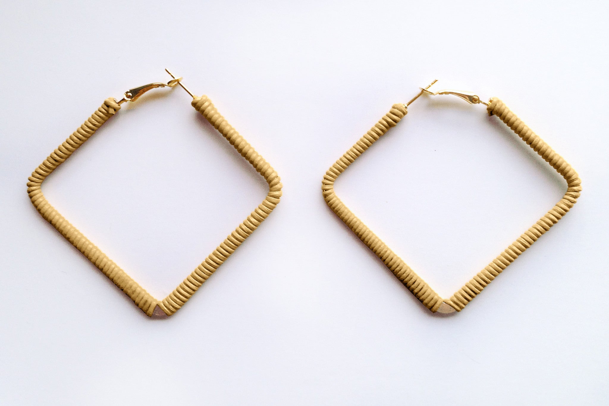Square Gold Hoops
