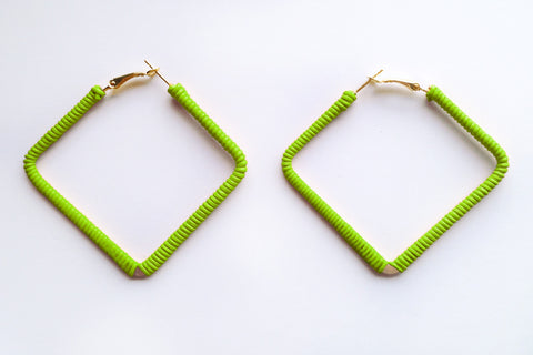 Square Lily Hoops