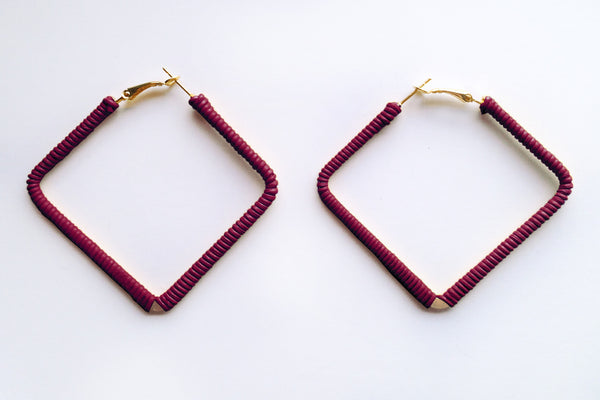Square Plum Hoops