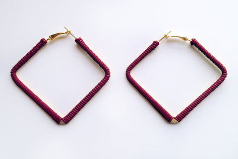 Square Plum Hoops