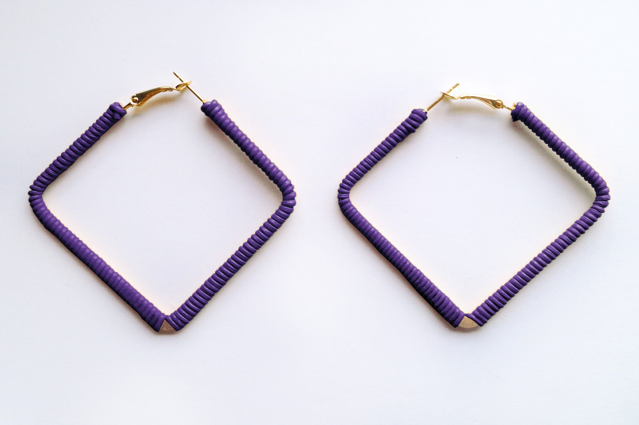 Square Purple Hoops
