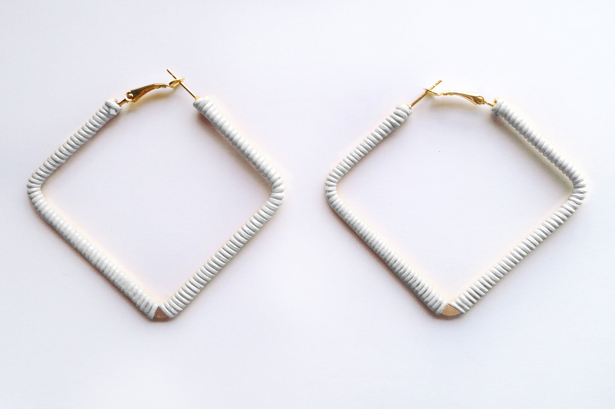 Square White Hoops