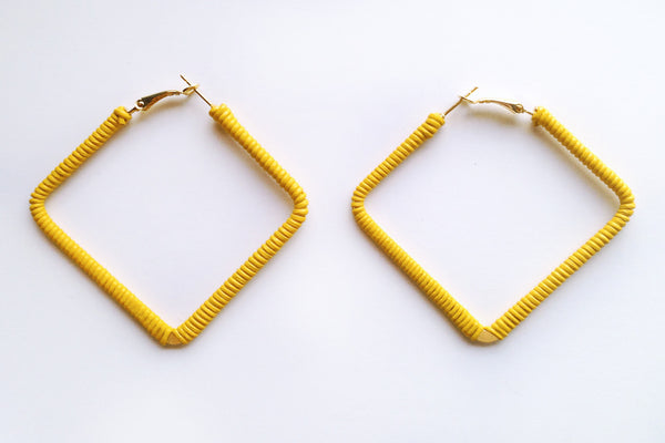 Square Yellow Hoops