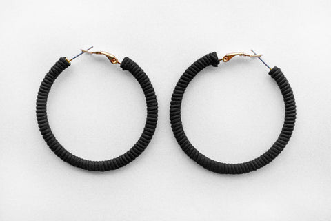Small Black Hoops