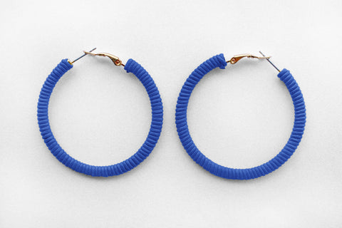 Small Blue Hoops