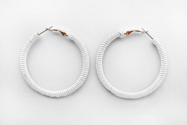 Small White Hoops