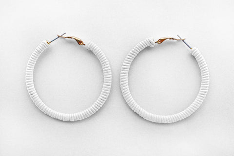 Small White Hoops